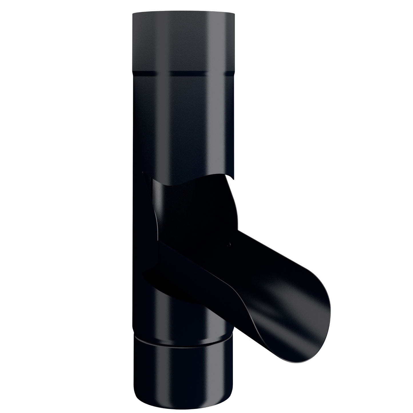 Nordic Steel Inline Downspout Diverter – 4" – Black