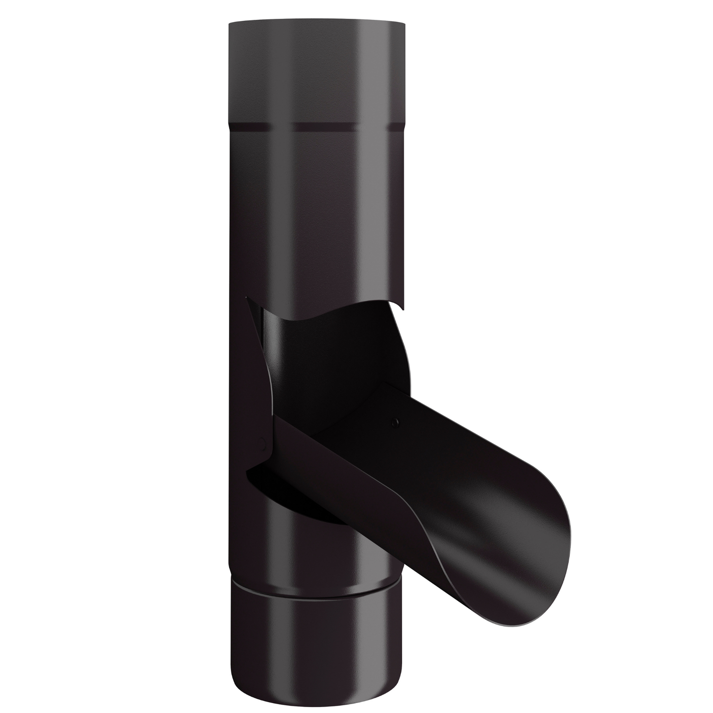 Nordic Steel Inline Downspout Diverter – 4" – Dark Bronze