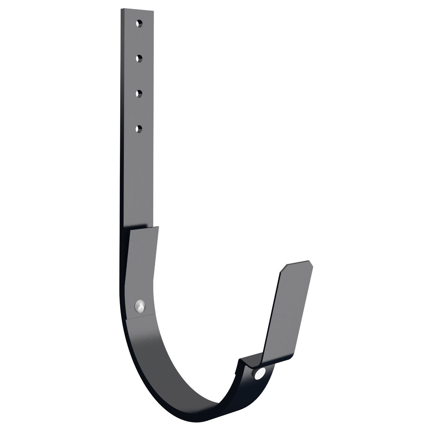 Nordic Steel Gutter Roof Hanger with Tab – 6" – Black