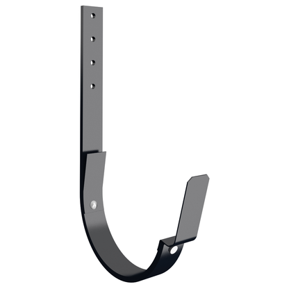 Nordic Steel Gutter Roof Hanger with Tab – 6" – Black