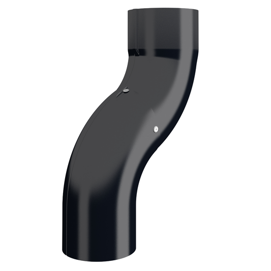 Nordic Steel 2" Downspout Offset – 4" – Black