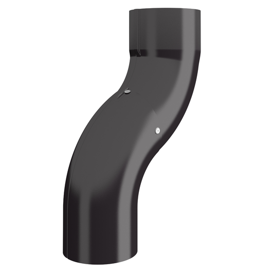 Nordic Steel 2" Downspout Offset – 4" – Dark Bronze