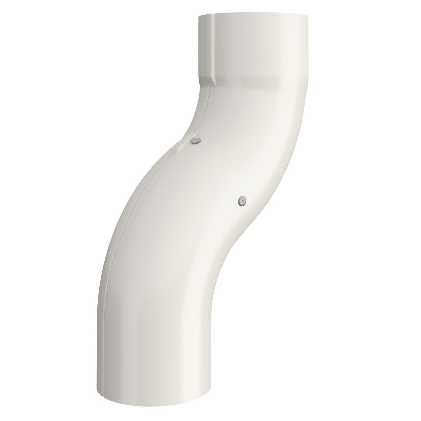 Nordic Steel 2" Downspout Offset – 4" – White