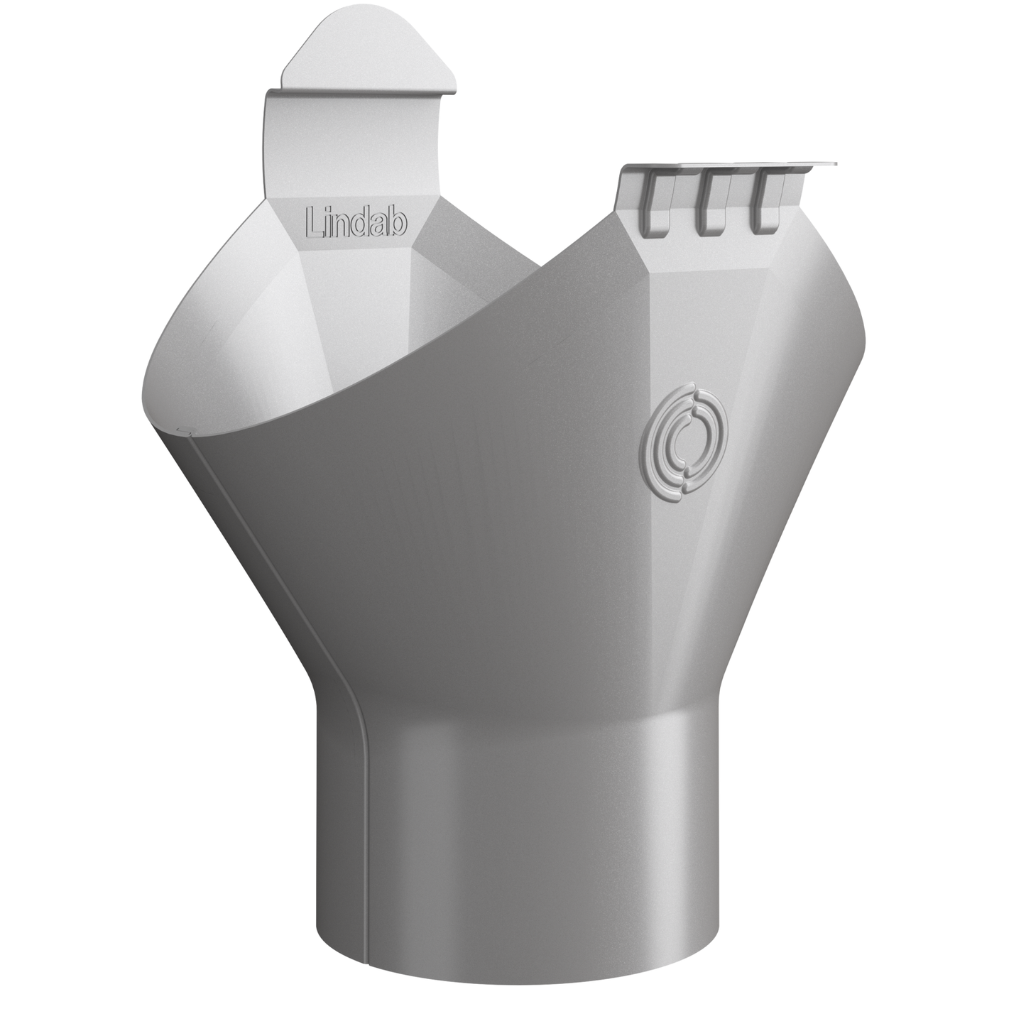 Nordic Steel Half Round Gutter Outlet – 6" – Anthracite Metallic