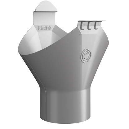 Nordic Steel Half Round Gutter Outlet – 6" – Anthracite Metallic