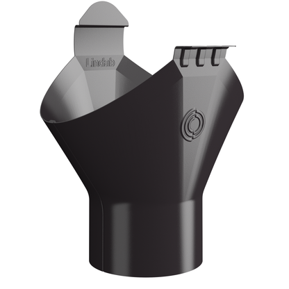 Nordic Steel Half Round Gutter Outlet – 6" – Dark Bronze