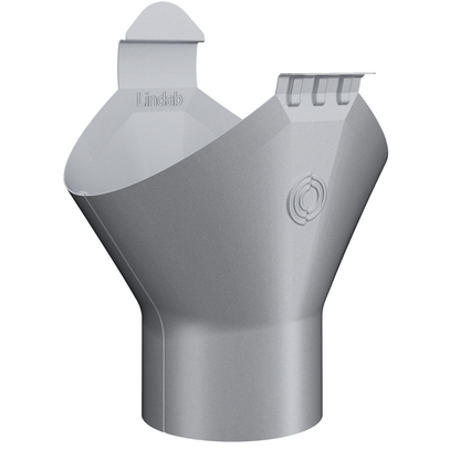Nordic Steel Half Round Gutter Outlet – 6" – Silver Metallic