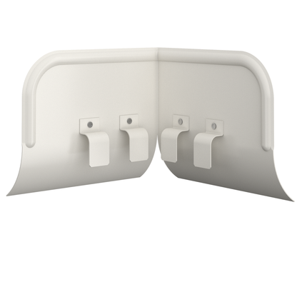 Nordic Steel Overflow Protector for Inside Miter – 6" – White