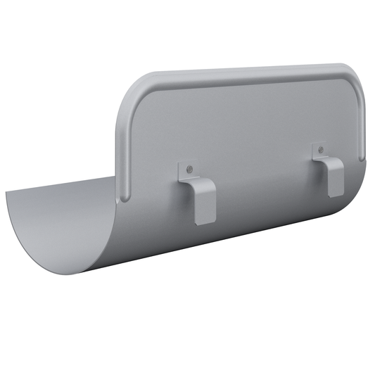 Nordic Steel Straight Overflow Protector – 6" – Silver Metallic