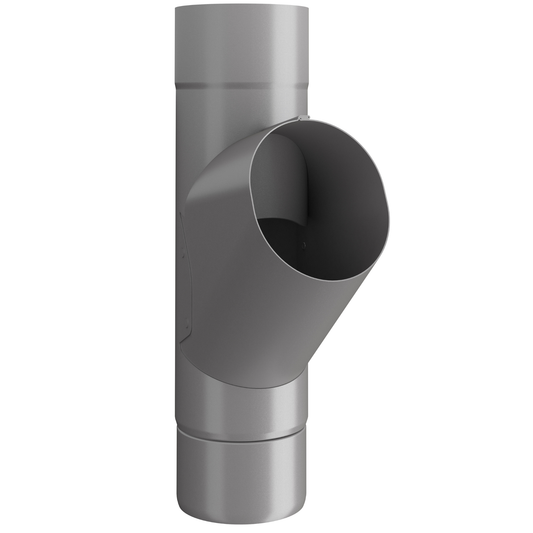 Nordic Steel Downspout Y Connector – 4" – Anthracite Metallic