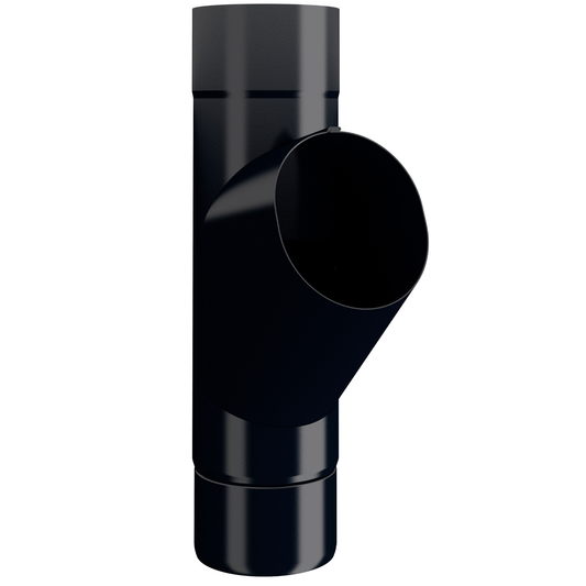Nordic Steel Downspout Y Connector – 4" – Black
