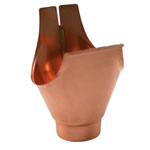 Plain Drop Gutter Outlets for Copper Half-Round Gutters - 5" to 3"