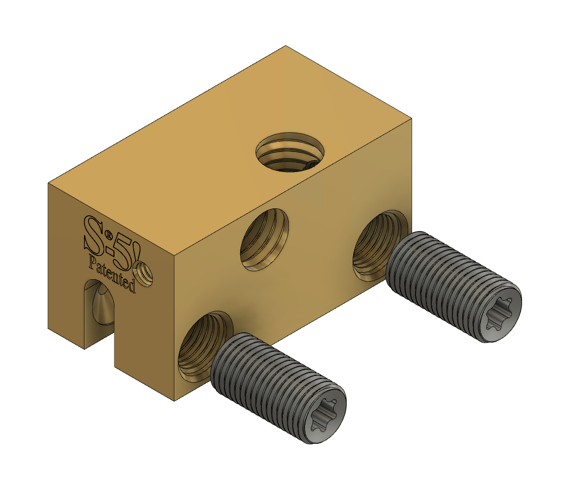 S-5-BE Brass SnoRail/SnoFence End Clamp