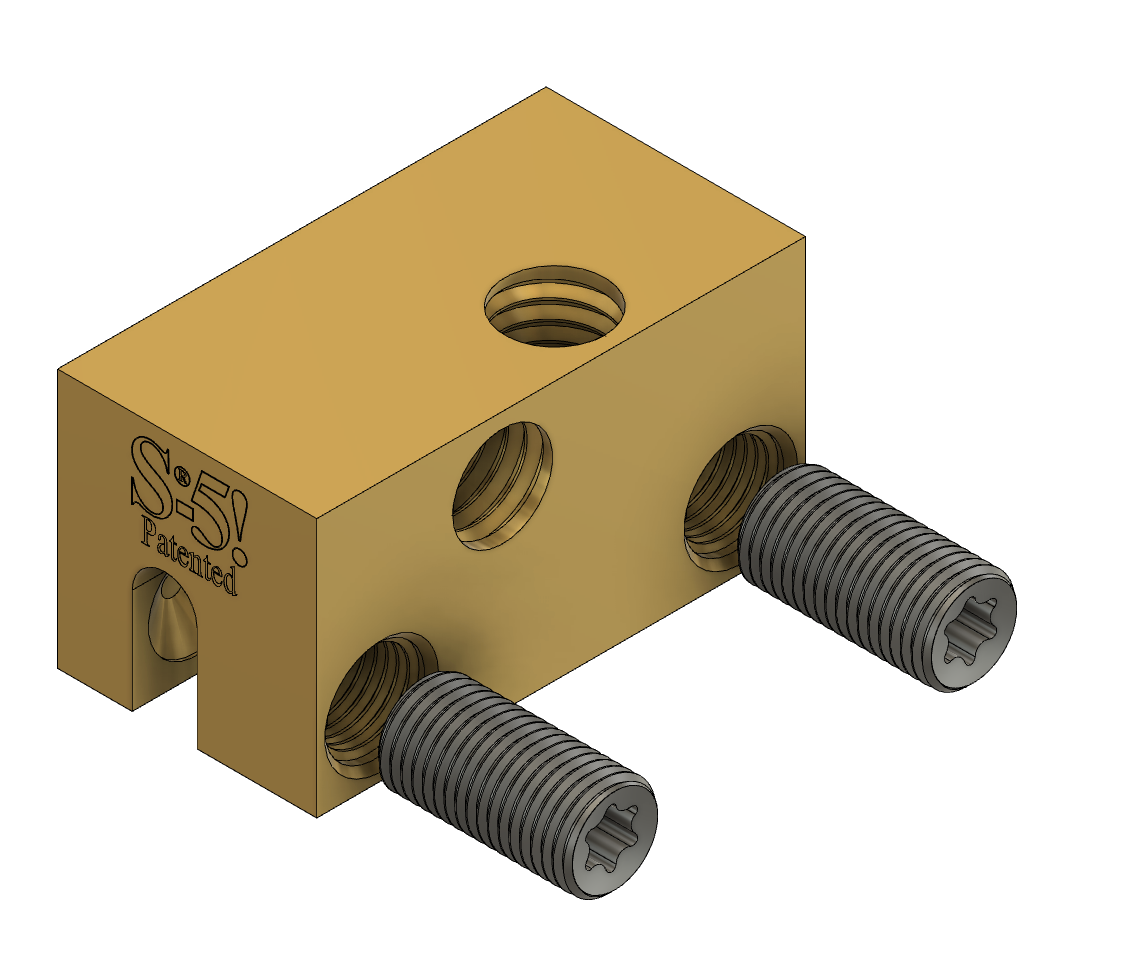S-5-BSF Brass SnoRail/SnoFence Intermediate Clamp