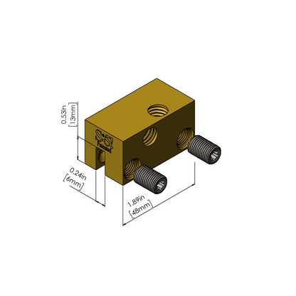 S-5-BSF Brass SnoRail/SnoFence Intermediate Clamp