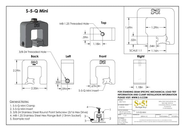 S-5-Q Mini Seam Clamp