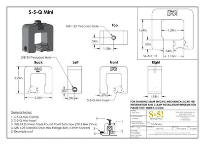 S-5-Q Mini Seam Clamp