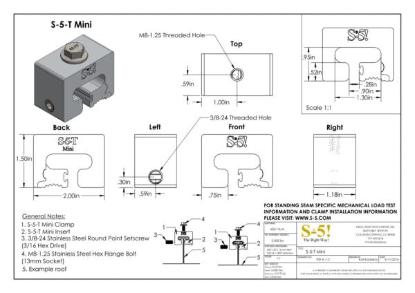 S-5-T Mini Seam Clamp