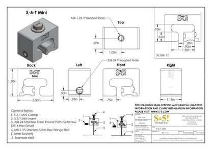 S-5-T Mini Seam Clamp