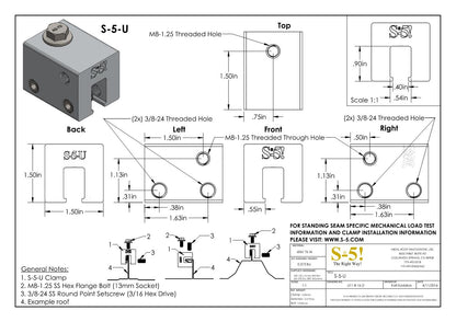 S-5-U Seam Clamp