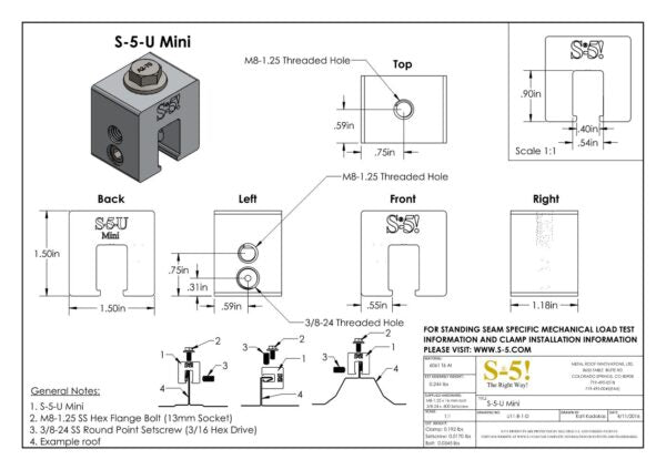 S-5-U Mini Seam Clamp