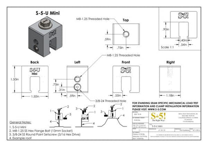 S-5-U Mini Seam Clamp