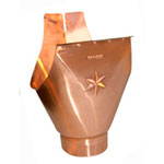 Downspout Star Drop Outlets for Copper Half-Round Gutters - 4" to 2"