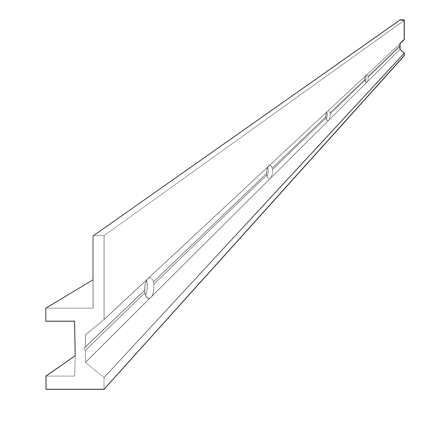 Trespa Pura Universal Starter Rail (Pack of 5)