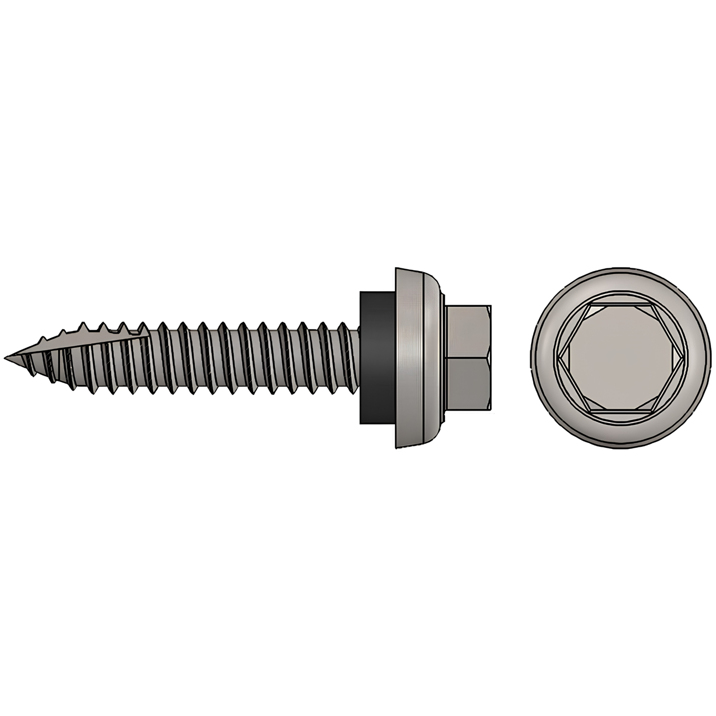 1/4-14×1″ Self-Piercing Screws (50pcs)