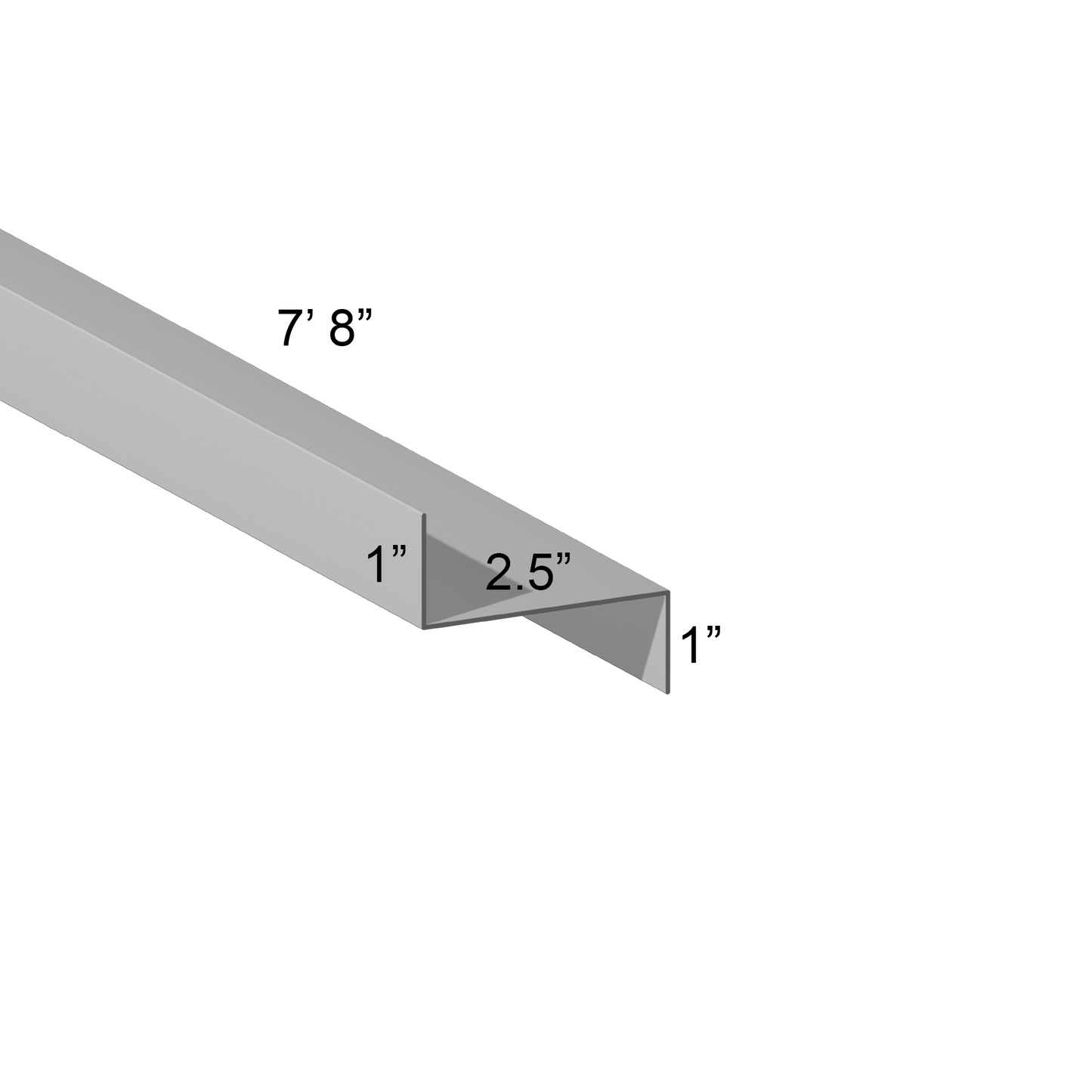 G90 Galvanized Z Girt – 1″ Flange