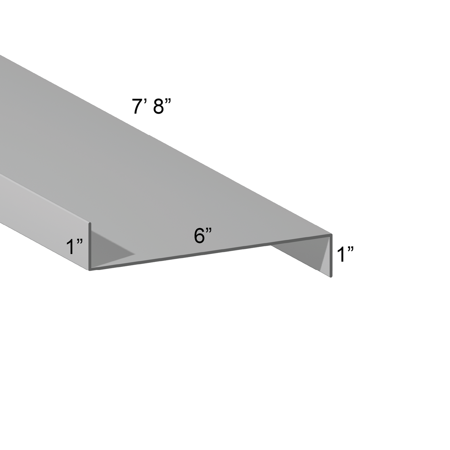 G90 Galvanized Z Girt – 1″ Flange